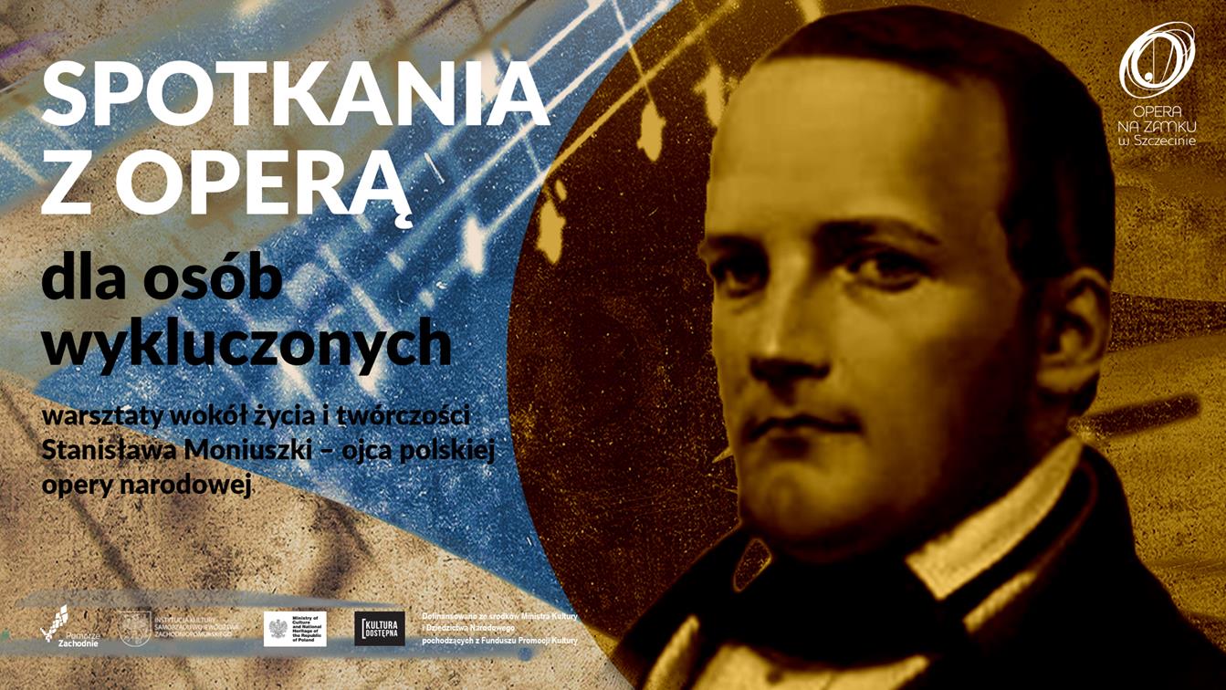 plakat z wizerunkiem Moniuszki pt:
