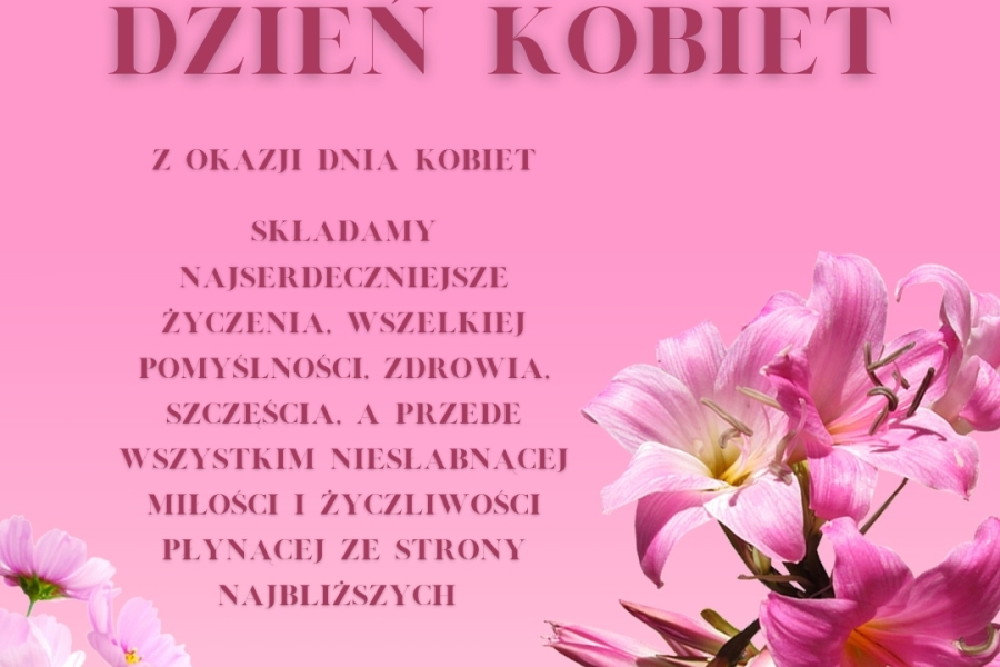 1.Kartka z życzeniami z okazji Dnia Kobiet