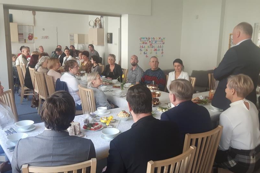 Przemówienie burmistrza podczas śniadania wielkanocnego