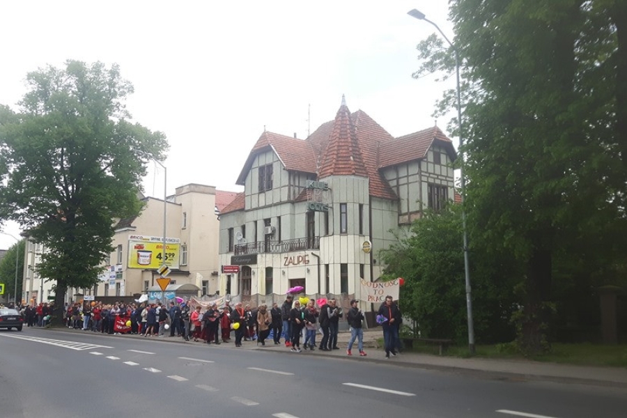 Przemarsz uczestników ulicami Gryfina