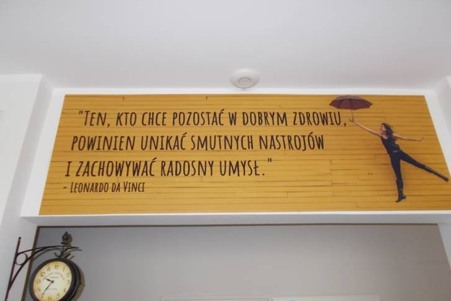 Cytat na korytarzu ŚDS 